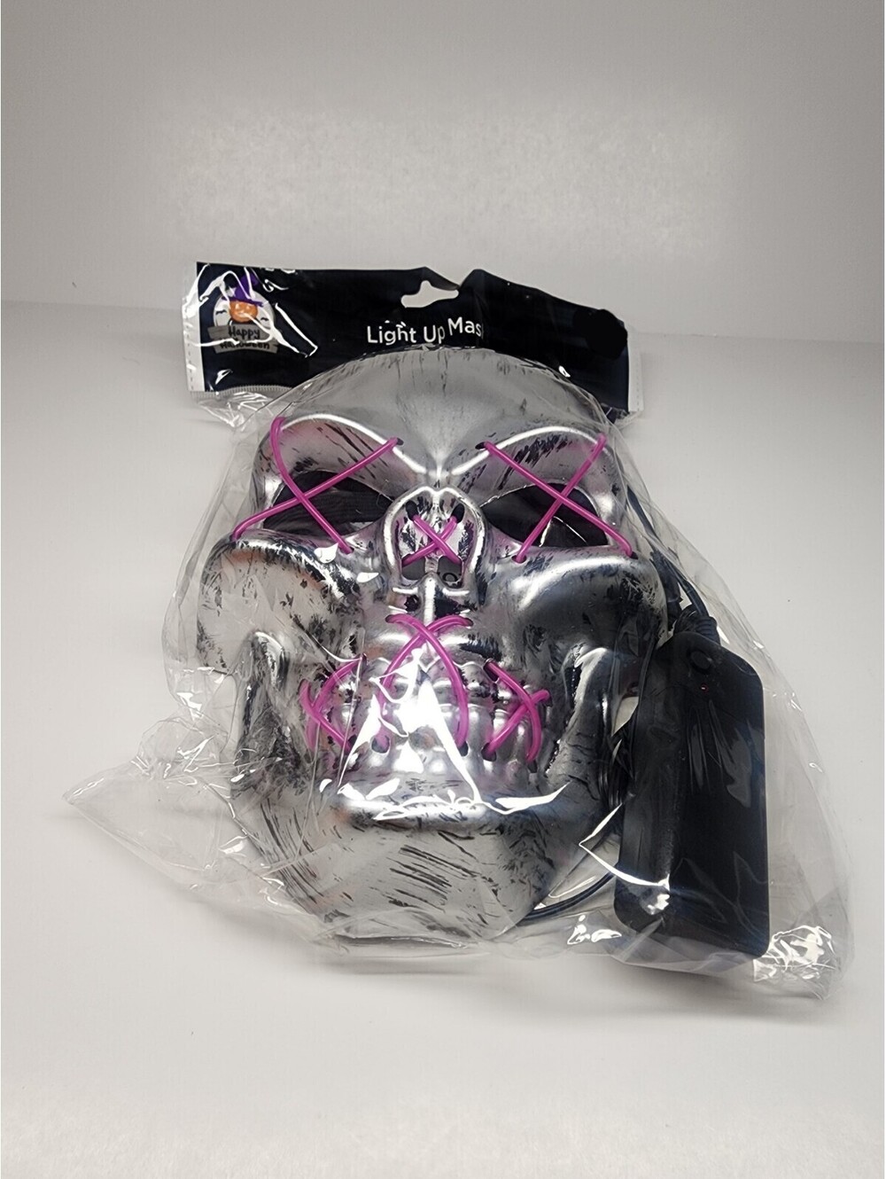 Halloween Purple LED Clubbing Light Up Mask Skeleton Costume Rave Cosplay Party